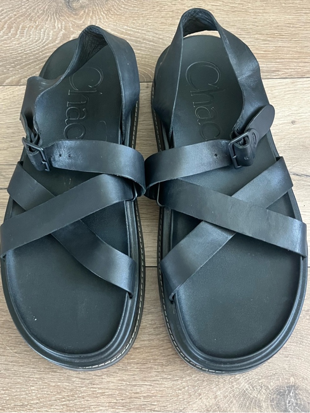 Chaco TOWNES Black Midform Sandal women size 12 - Picture 6 of 8